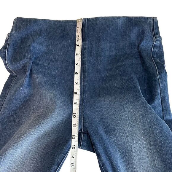 Soft Surroundings Hi-Rise Pull On Denim Jeans Womens Medium Casual Comfort - Picture 8 of 11